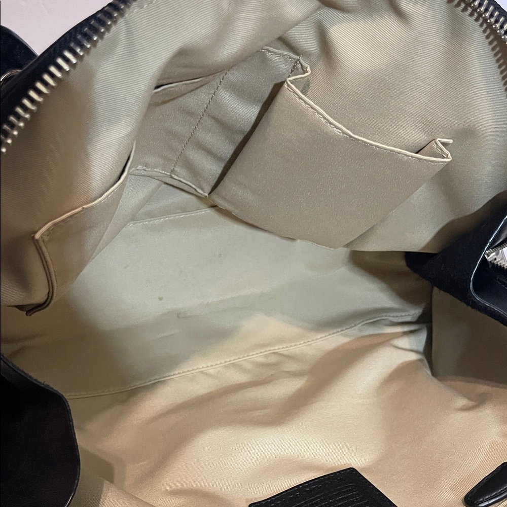 Coach Black and Tan Signature Satchel - Picture 12 of 16